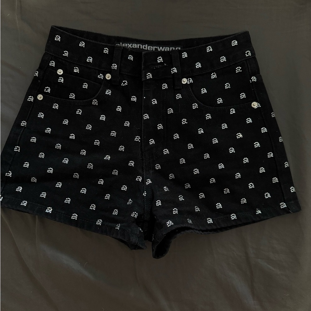 Alexander Wang Black Denim Jean Shorts
